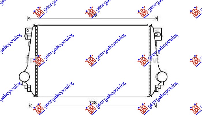 HLADNJAK INTERKULERA 2.0 DIZEL - 2.0 TSi BENZIN (620x400x30)