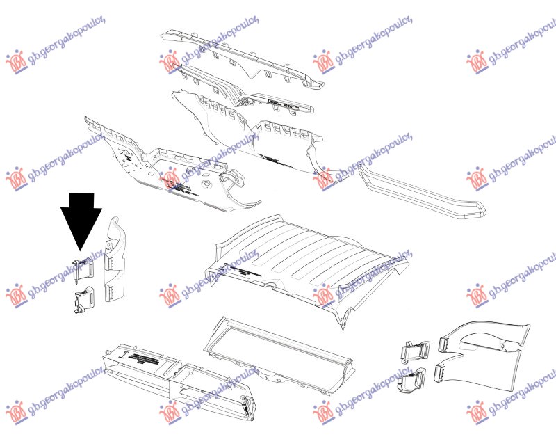 USMERIVAC VAZDUHA UNUTRASNJI PLASTICNI (PREDNJI GORNJI) (ZA KOCNICU) -21