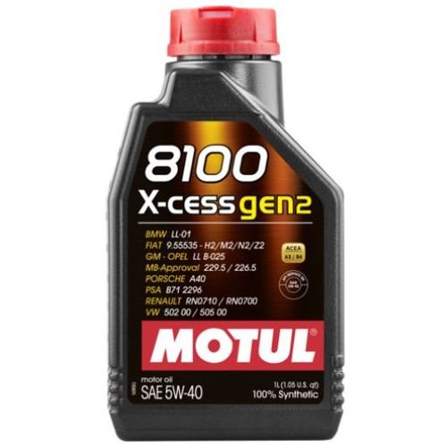 Ulje za motor MOTUL 8100 X-Cess Gen2 5W40 1 L